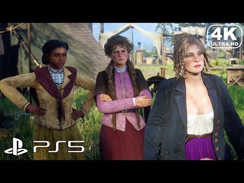 Arthur takes Karen, Mary-Beth, Tilly & Uncle to Valentine - Red Dead Redemption 2 (4K ULTRA HD)