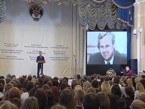 Д.Медведев.Cтипендия имени Анатолия Собчака.20.02.10.Part 1
