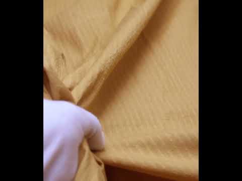 Check Mustard Yellow Pure Cotton 115 GSM Handwoven Fabric — video