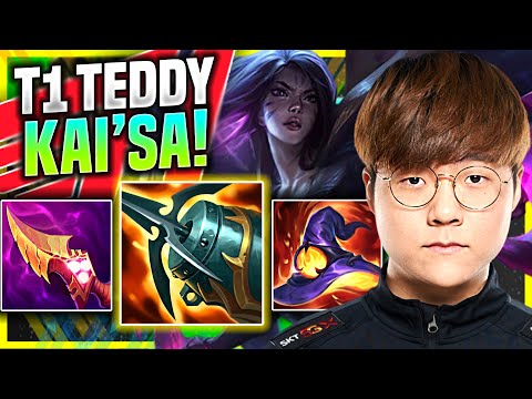TEDDY DESTROYING WITH KAI'SA! - T1 Teddy Plays Kai'Sa ADC vs Samira! | Preseason 11