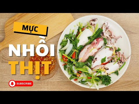 Cách làm mực nhồi thịt hấp ngon nuốt lưỡi | Cook béo