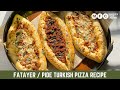 Fatayer / Pide (Middle Eastern Food) Turkish Pizza Recipe | Ramadan 2023 Series🌙 | Iftar  recipes