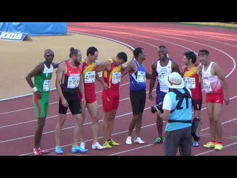 WMA Malaga 2018   110m Barreiras M40   Final   Edivaldo Monteiro