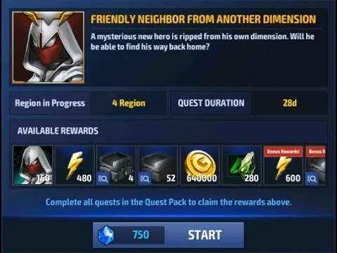 Marvel: Future Fight, Friendly Neighbor from Another Dimension - Arachnight Heroic Quest [Story]
