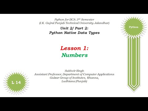 Python Theory Part 14 Python Native Data Types Numbers