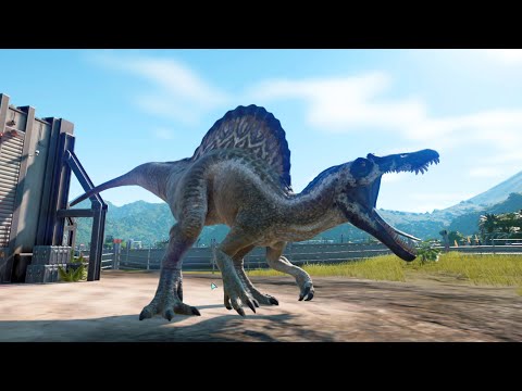 Jurrasic World Evolution#7 Indoraptor VS Spinoraptor VS Spinosaurus VS Velociraptor