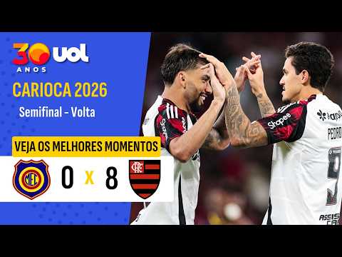 MADUREIRA 0 X 8 FLAMENGO: VEJA OS GOLS E MELHORES MOMENTOS DO JOGO PELO CARIOCA