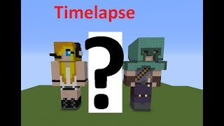 Skin de PsychoGirl et Little Square Face (de Minecraft Jams) + ma touche personnelle ;) | Timelapse