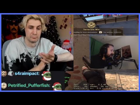 xQc reacts to Forsen insane 1v5 clutch in CSGO