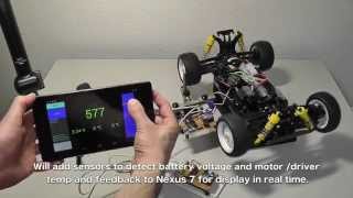preview picture of video 'Android Nexus 7 radio controlled car test II アンドロイドで操作するラジコンカー　タミヤ　ネオスコーチャー'