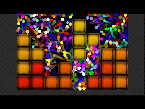 Tetris Crush 2 - Survival Proliferation Marble Race in Algodoo