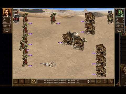 Heroes III HotA - Nix (9999 each) vs Behemoths (4000 each)