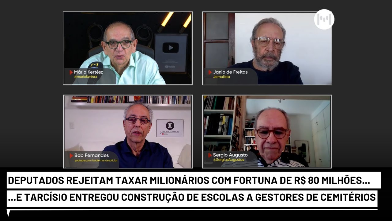 Agora vai! Deputados rejeitam taxar milionários. Gestores de cemitérios farão escolas de Tarcísio