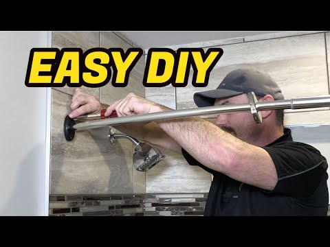How To Install Shower Rod Into Tile