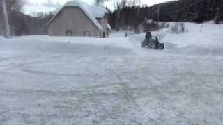 Crafsman snow blower adapted on John Deere 100 series