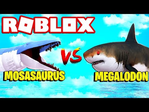 Mosasaurus Vs Megalodon Shark Roblox Sharkbite New Update - video for roblox new update