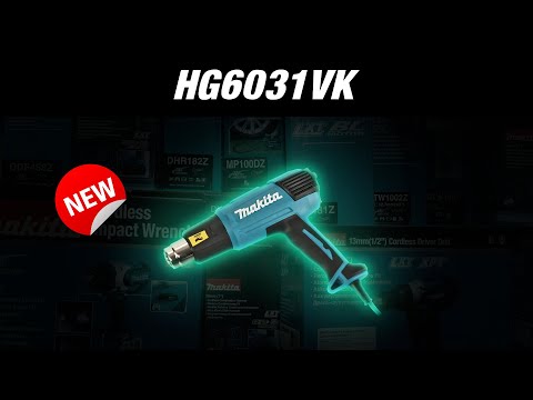 Makita HG6031VK Fenas 1800W, 50 - 600 °C reguliuojama temp., 4 priedai video