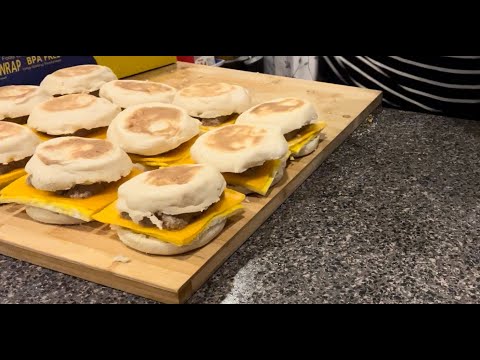 Make Ahead Freezer Breakfast Sandwiches with Ingredients from Costco!