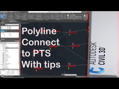 AutoCAD Civil 3d Automatic polyline Connect to Points Using Transparent Commands