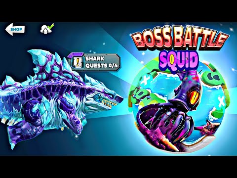 New Giant Colossal Squid Bess | Hungry Shark World Shin Sharkjira Vs Colossal Squid Boss