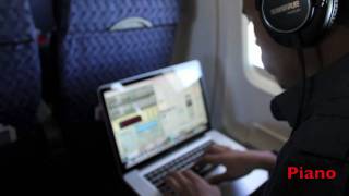 SURplus Making a beat on the plane for Nitty Scott! HD @officialSURplus