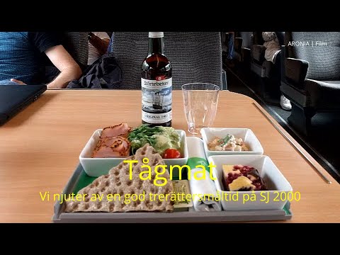 2017-06-06 TÅGMAT - Vi njuter av en god trerättersmåltid på ett SJ 2000