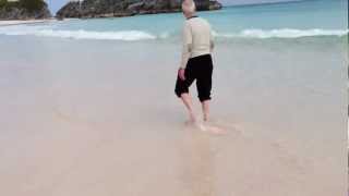 Jay on a beach in Bermuda