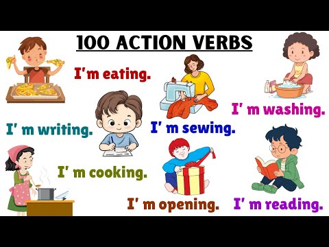 100 Action Verbs in English | Action Verbs for Beginners | English Speaking Practice for Kids