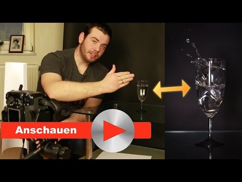 Wasserspritzer im Glas Fotografieren für Einsteiger