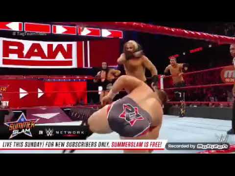 B-Team vs Deleters of Worlds vs The Revival-Raw Tag  Title Triple Treatt Match