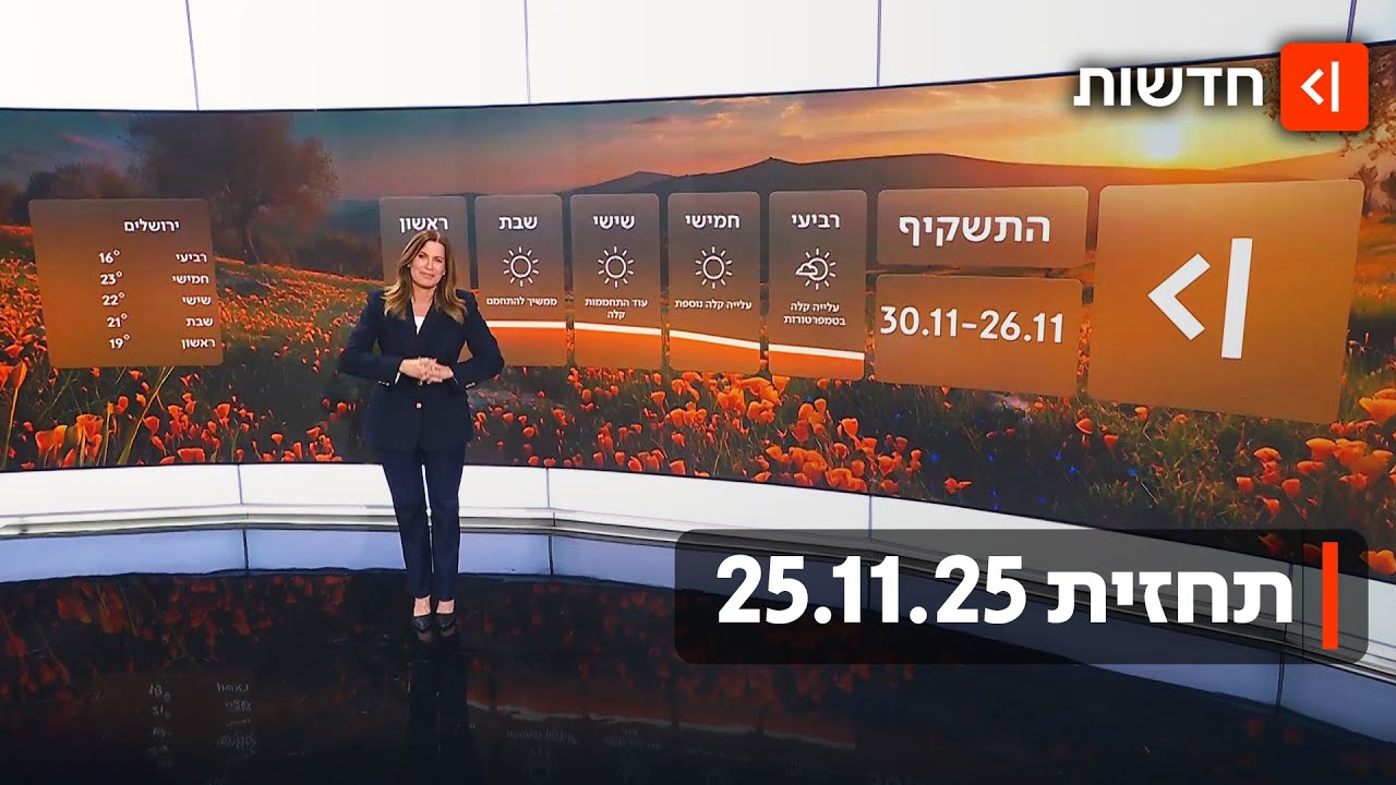 עלייה בטמפרטורות | תחזית 25.11.25