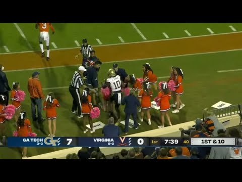 cheerleader gets destroyed on sideline