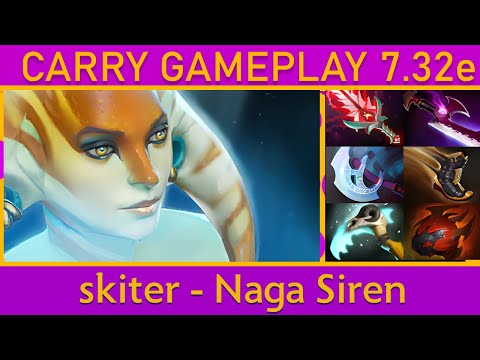 💰1100+ GPM! skiter Naga Siren Carry Gameplay - Dota 2 Top MMR
