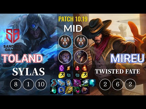 SB TolanD Sylas vs HLE Mireu Twisted Fate Mid - KR Patch 10.19