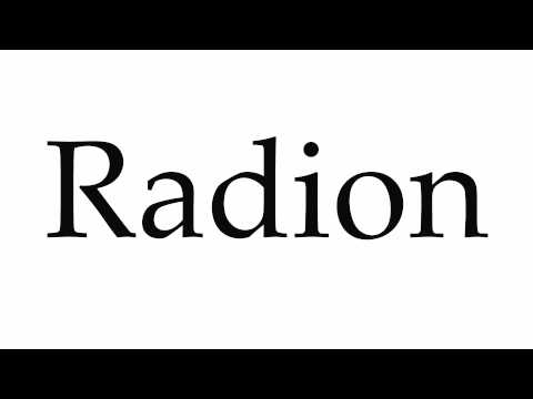 How to Pronounce Radion