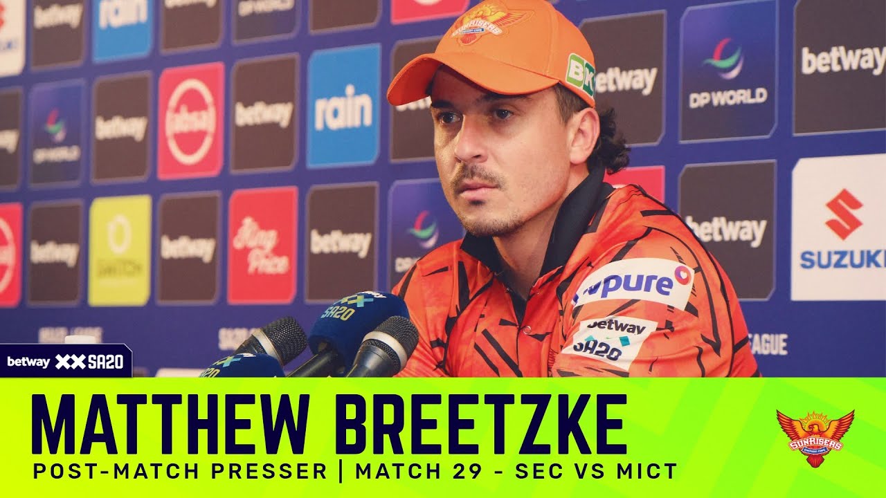 Matthew Breetzke, Sunrisers Eastern Cape | SECvMICT Post-match presser