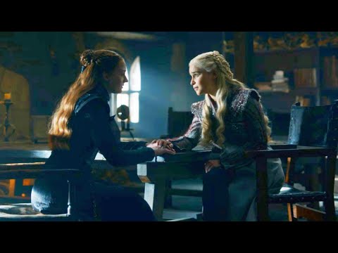 Game of Thrones 8x02 Daenerys and Sansa Stark talks about Jon snow and Kingdom Scene | GOT S8E02