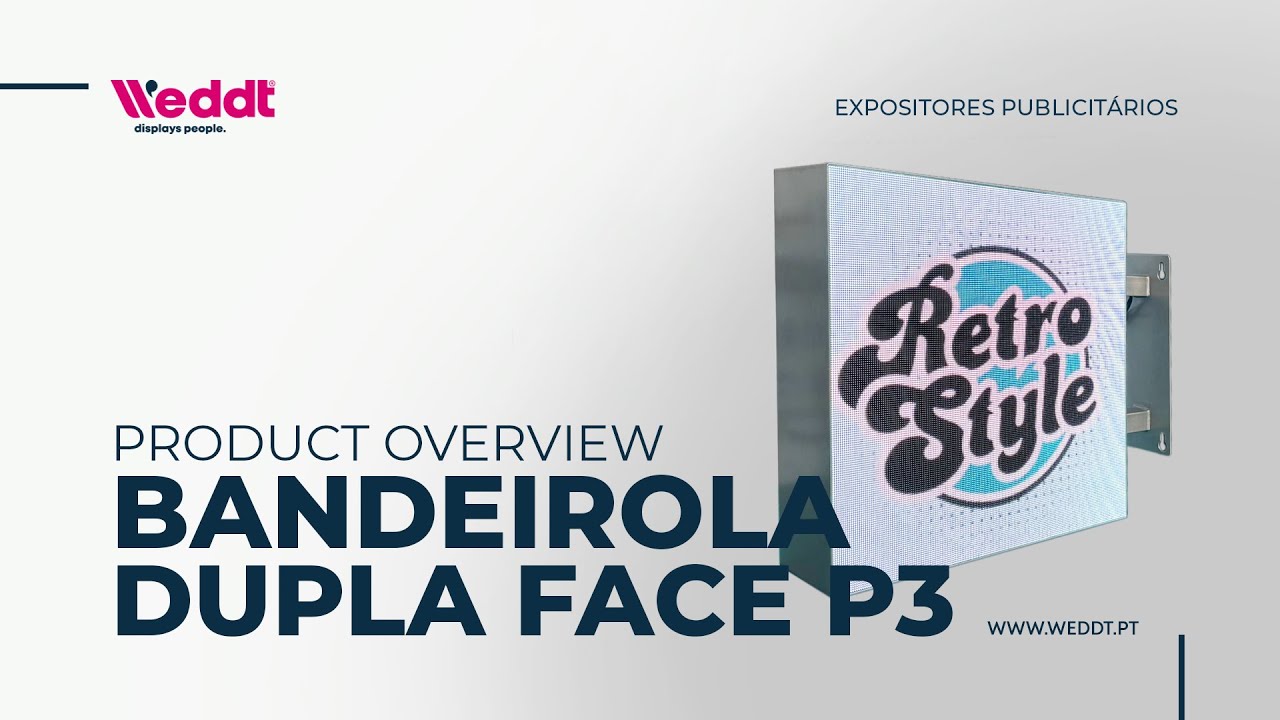 Bandeira Dupla Face - Digital Led | Weddt