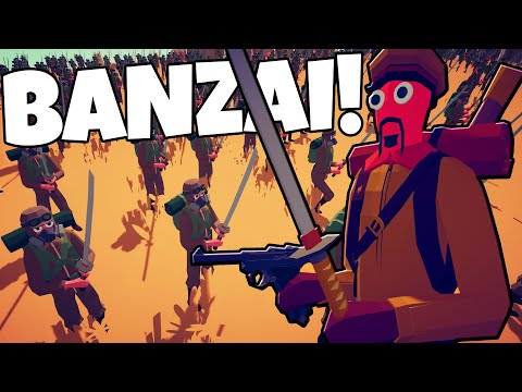 Largest Japanese BANZAI CHARGE Ever! - TABS: WW2 Best Mods