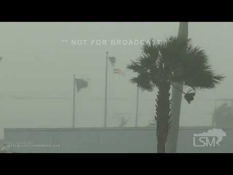 09-28-2022 Punta Gorda, Florida - Hurricane Ian Landfall with Extremely Strong Winds with Damage