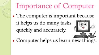 Essay on Importance of Computer|15 lines on Importance of Computer#easytolearnandwrite#computer#tech