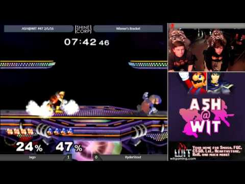 Jago (Marth/Fox) vs RyderStout (Mario) - ASH@WIT #46 Melee Bracket