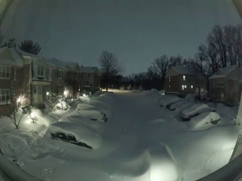 "Snowzilla" snow blizzard timelapse, Maryland, USA. January 2016.