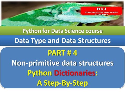 Python For Data Science Course Non Primitive Data Structures Python Dictionary Part 4