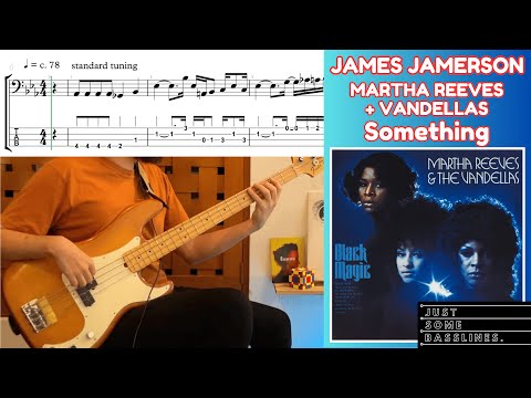 James Jamerson playing The Beatles?? | Martha Reeves & The Vandellas - Something (Bass Cover + Tabs)