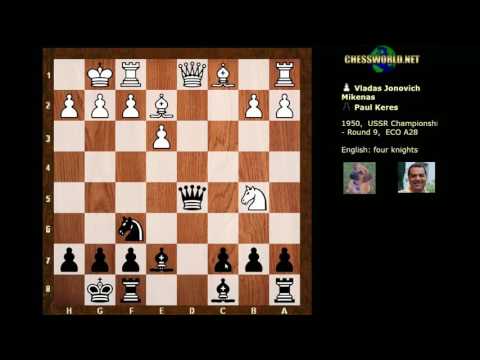 Evolution of Chess Style #187: Vladas Jonovich Mikenas vs Paul Keres USSR Championship (1950)