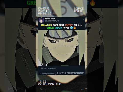 MINATO'S COOLDEST ENTRY ON 4TH GREAT NINJA WAR 🥶🔥