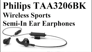 Philips TAA3206BK Wireless Semi-In Ear Earphones