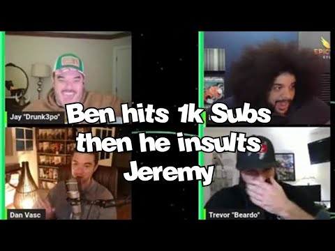 Ben hits 1K subs then insults Jeremy - G&G Highlights