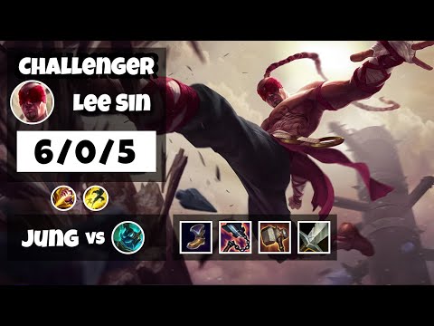 Lee Sin vs Hecarim KOREAN Challenger JUNGLE (6/0/5) - v11.13